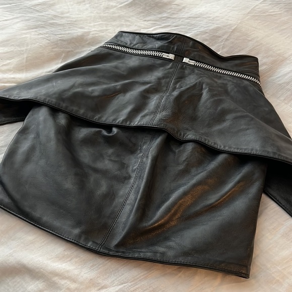 Biker skirt... leather unique style. - Picture 4 of 5